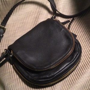 Vince Camuto black leather crossbody bag